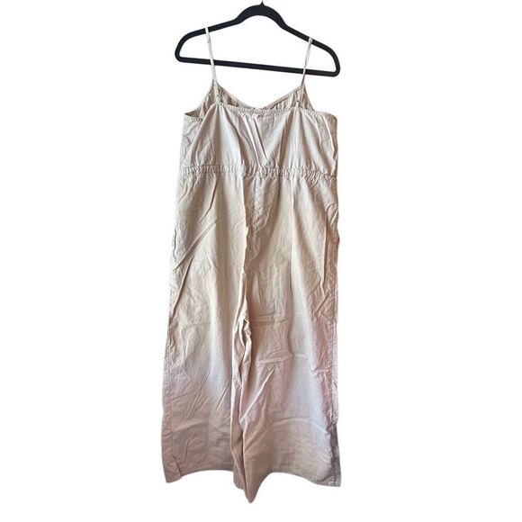 H&M wide-leg jumpsuit size L neutral minimalist - Picture 2 of 7